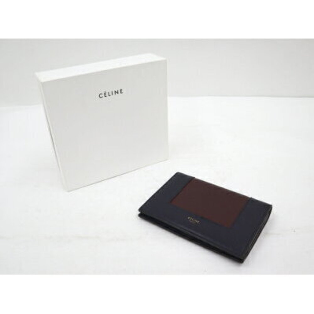 Celine Multi Function Frame Bi Fold Wallet Brown … - image 1